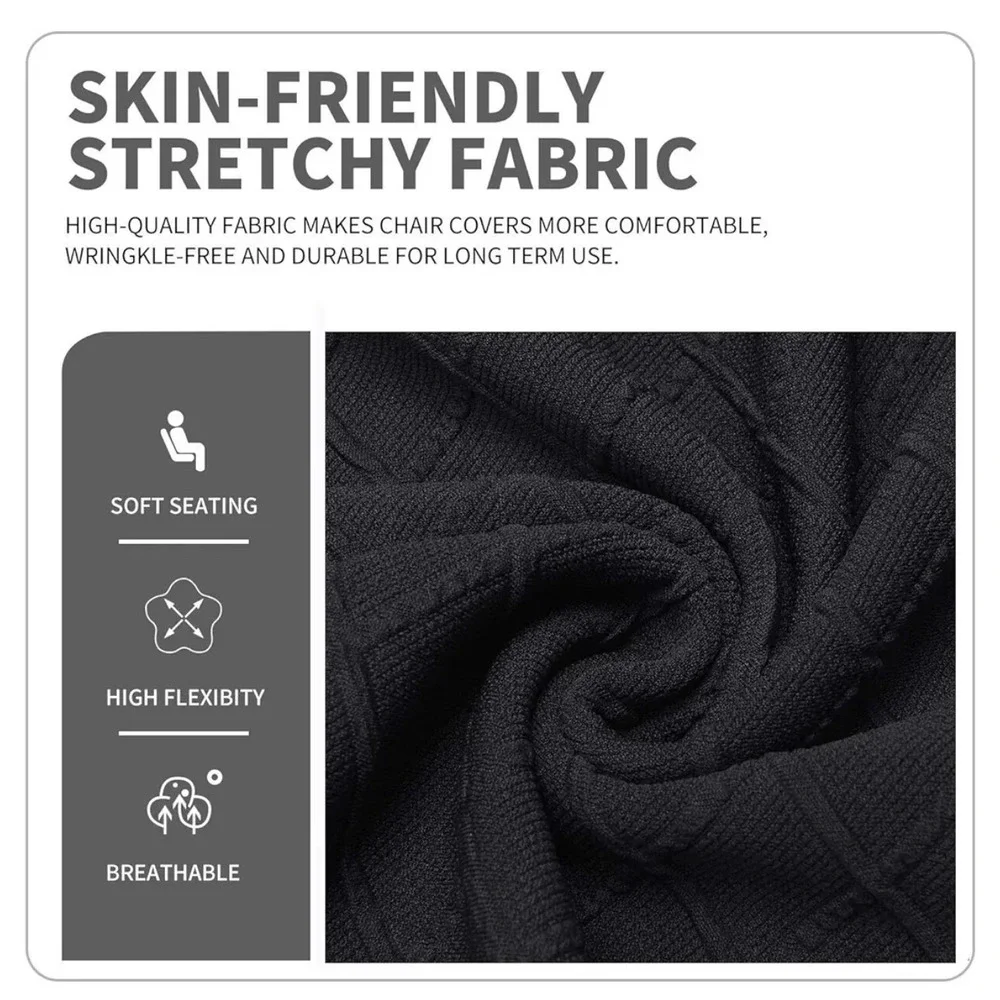Gaming Chair Cover Stretchable Swivel Office Computer Desk Chair Protector Black